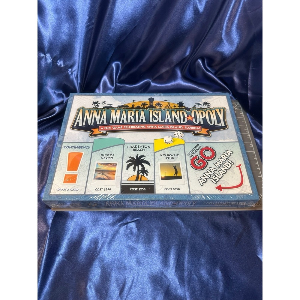 ANNA MARIA ISLAND-OPOLY ISLAND FLORIDA MONOPOLY BOARD GAME 100% COMPLETE/SEALED